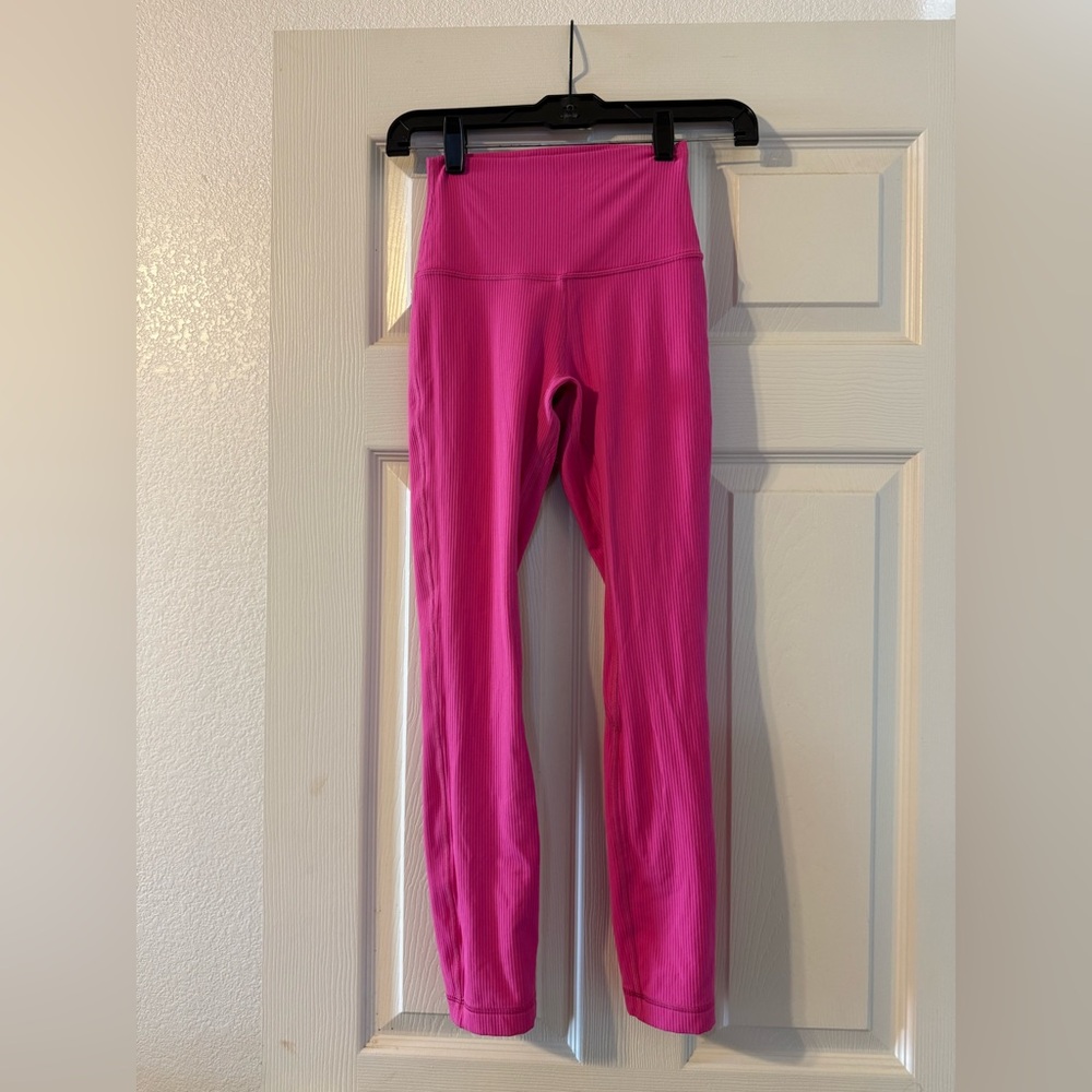 Hot pink lulu size 4 leggings